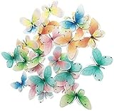 Set of 30 Edible Butterfly Cupcake Toppers Wedding Cake Birthday Party Food Decoration Mixed Size &...