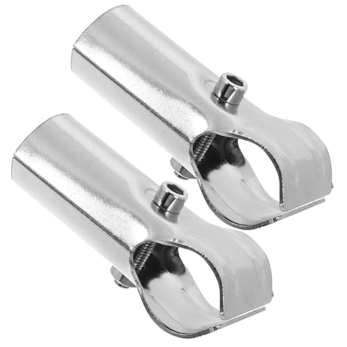 OUNONA 2Pcs Steel Pipe Connector Clamps for Greenhouse Tubes Quick Installation Galvanized Metal Fasteners for Pipe Repair and Woodworking Projects Versatile