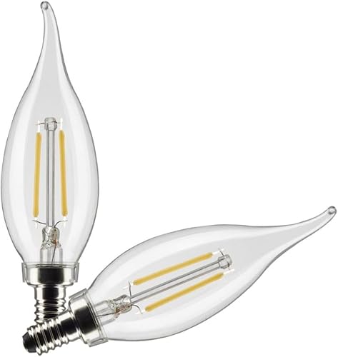 Satco 21839-3CA10LED927CL120VE122CD Decorativo (S21839) Punta de Vela Bombilla LED