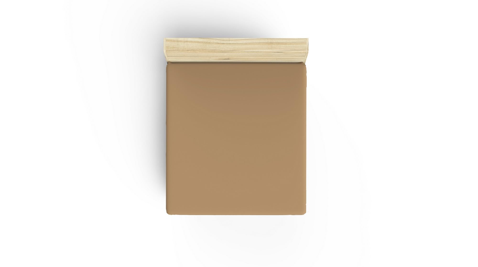 Premium Ranforce King Fitted Sheet (160 x 200 + 30 cm), Light Brown, 100% Cotton, 117 g/m², Soft, Durable, Perfect for Cosy Bedrooms and Elegant Decor