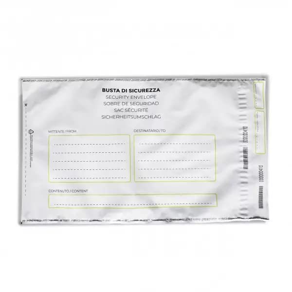 StickersLab - Busta di sicurezza con codice numerico e barcode 270x400mm (100)