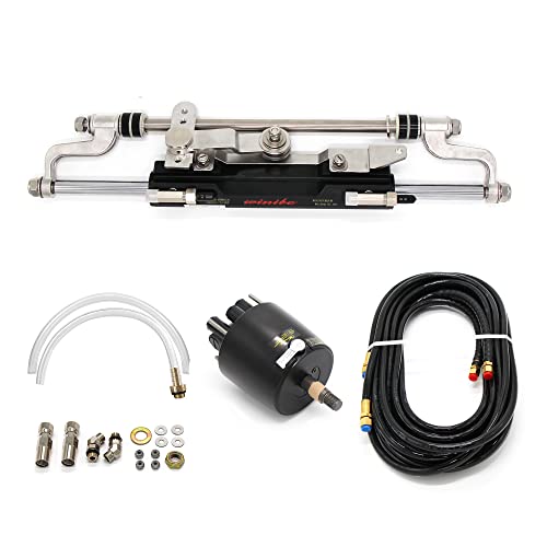 Winibo Za0350 Marine Hydraulic Outboard Steering Kit For Outboard Up To 300Hp With Helm Pump, Compact Cylinder, Tubing (Others) #TOP1