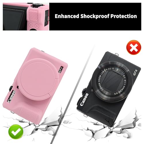 Funda de silicona para Canon Powershot G7 X Mark III rosa miniatura 4