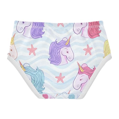 Colorful Unicorns Flowing Manes Toddler Girls's Underwear 2T 202c12572