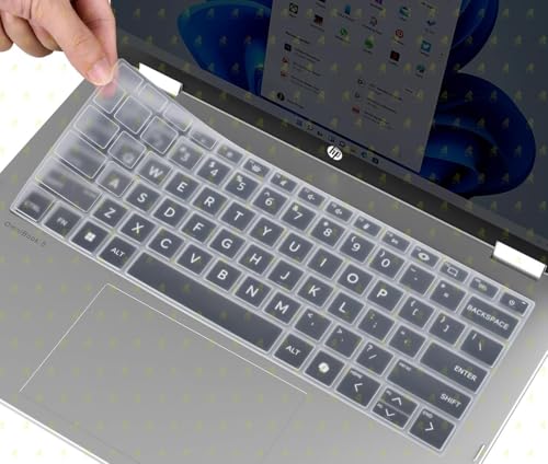 Image of RAYA Silicone Keyboard Cover for HP OmniBook 5 Flip 14inch [ fp0789TU / fp0790TU / fp0690TU / fp0141TU ] & HP OmniBook 7 14inch [ fr0116TU / fr0789TU ] Laptop (Transparent)
