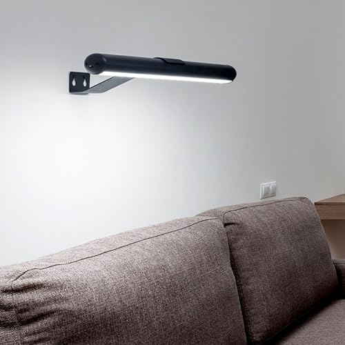 Luce LED per quadri, ricaricabile, alimentata a batteria, con telecomando, barra magnetica dimmerabile per illuminazione sotto il ripiano