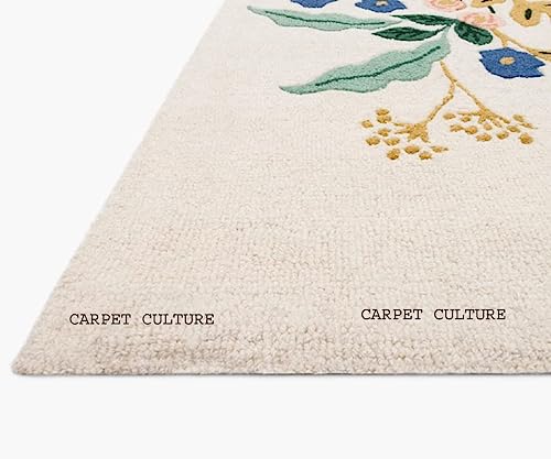 Image of Carpet Mahal Handmade Handwoven Tufted Made of 100% Soft Blended Wool Export Quality Carpets with 1 Inch Thickness (5x8 Feet) Color Multi