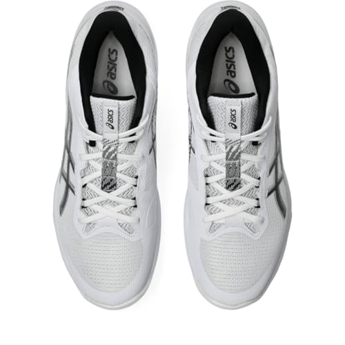 ASICS ASICS Men's Netburner Ballistic FlyteFoam 4 Mid Top Volleyball Shoes, 10.5, White/Black