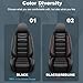 RAWAKORW Car Seat Covers for Jeep Grand Cherokee 2007-2010 Full Set Waterproof Leather Custom Automotive Seat Covers Protector (5Seats,Black)