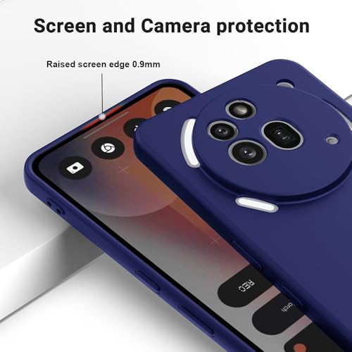 Image of amazon basics Mobile Cover for Nothing Phone (3a) Pro 5G | Full Camera Protection | Premium Liquid Silicon Case | Flexible Bumper Case for Nothing Phone (3a) Pro 5G (Dark Blue)
