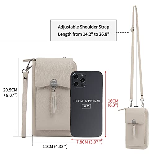 Small Genuine Leather Crossbody Bag for Women Rfid Blocking Cell Phone Wallet Purse Handbag with Card Slots3