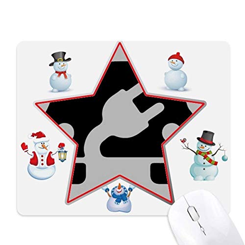 Tapis de souris ergonomique motif bonhomme de neige pour éviter la fatigue du poignet