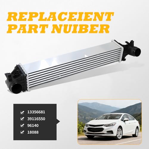Turbocharger Intercooler Compatible with Cruze 2016 2017 2018 2019 1.4L L4 Replace 13356681 39116550 Turbo Cooler - Image 5