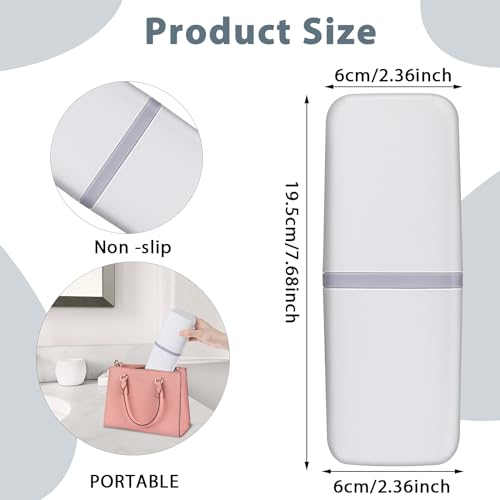 Travel Toothbrush Cup Case Portable PP Seal Tooth Brush Holders Cover White - Bild 6 von 29