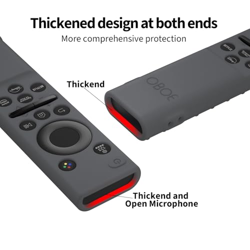 Image of OBOE Silicone Tv Remote Cover for Samsung Smart Tv Remote BN59-01311 Open Key Case, I-Dark Grey