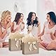 BBLIKE Geschenktüten mit Henkel - 2 Geschenktasche 2 Grußkarten 4 Sydney Paper, Papiertüten mit Henkel, Geschenkverpackung für Geschenk, Geburtstag, Feier, Hochzeit (Champagnerfarbe)