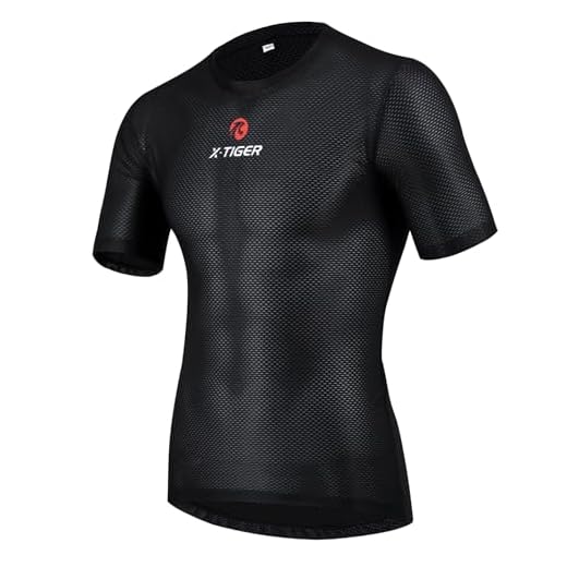 X-TIGER Camiseta Interior de Ciclismo Elástica de Manga Corta para Hombre Verano Transpirable Ropa Ciclismo Hombre Tops de Maillot Ciclismo para MTB y Carretera