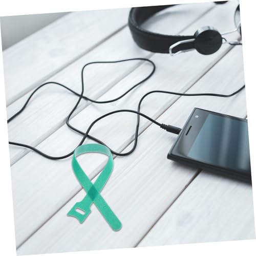 Mipcase 100 piezas bridas reutilizables de cable con gancho y lazo para organización de cables eléctricos y electrodomésticos verde 12mm x 300mm para uso en casa y oficina miniatura 7