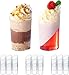 Produktbild MATANA 100 Mini Plastik Dessertschalen, Dessertgläser für Partys, 70ml - Kleine Dessert Fingerfood Schalen, Dessertbecher, Plastikbecher Nachspeise