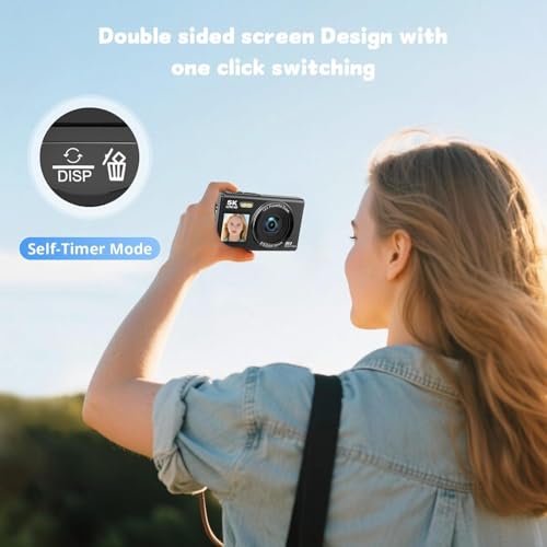Image of Digital Camera for Kids, 1080P FHD Kids Camera with 32GB SD Card, 44MP Point and Shoot Digital Camera with 16X Zoom, Compact Small Vintage Camera Gifts (CAM28)