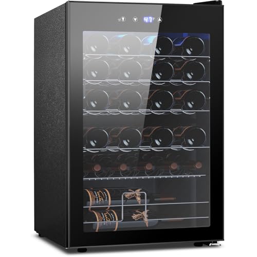 Electactic Wine Cooler Refrigerator 4.4Cu.ft, 37 Bottle Freestanding Cabinet Wine Cellars, Wine...