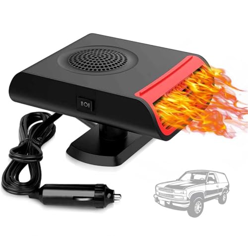 Showvigor Auto-Heizung 150W 12V, 2-in-1 Heizung & Kühlung, Rotierende Defrost Defogger für Windschutzscheibe, Tragbare Auto Heizlüfter mit Zigarettenanzünder, Anti-Beschlag für Winter Camping Reisen