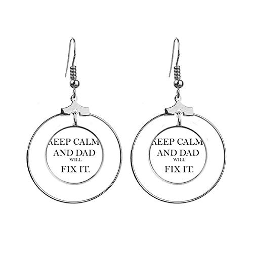 Boucles d'oreilles créoles Dad Fix It Dad bijou gravé pour homme