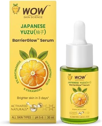 WOW Skin Science Vitamin C Serum | Face Serum with Niacinamide | Japanese Yuzu BarrierGlow™ | 10% Sodium Ascorbyl Phosphate, 5 Ceramides & Hyaluronic Acid | Brightening & Skin Barrier Support | 30 ml