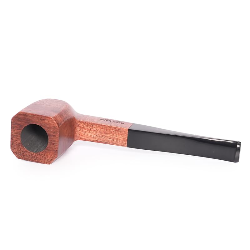 MUXIANG Tabakpfeife aus Birnbaumholz mit farbigem Stiel AD0090