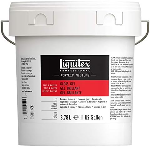 Liquitex 5732 Professional Glanz Gel Medium do farb akrylowych, zwiększa wyrazistość kolorów, połysk i przejrzystość - 946 ml, przezroczysty
