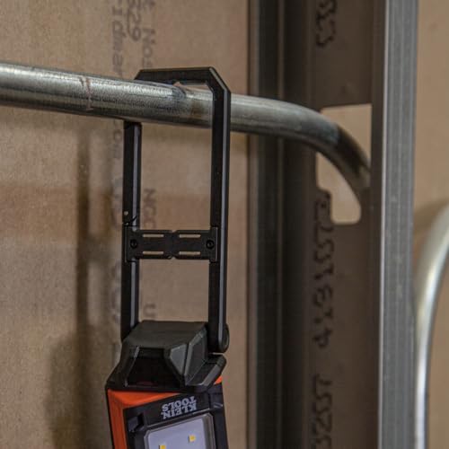 Klein Tools 56403 LED Light, Rechargeable Flashlight/Worklight with Kickstand, Magnetic Mount, and Carabiner, Charges Small Electronics, for Work, Camping