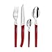 Lou Laguiole 3722RDAF27C40 Rising Sun-Coffret 24 pièces Rouge