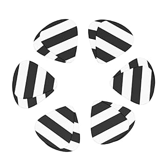 Lot de 24 médiators imprimés à rayures noires et blanches pour guitare acoustique, électrique, basse (0,46/0,71/0,96 mm) - Les Beatles, Paul McCartney, John Lennon, RIngo Starr, George Harrison Lot de 24 médiators imprimés à rayures noires et blanches pour guitare acoustique, électrique, basse (0,46/0,71/0,96 mm) – Image 2