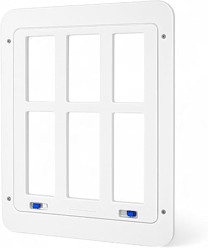 Pet Screen Door For Cats And Dogs, White, 25 X 31.5 Cm, Free Entry And Exit Lattice Door