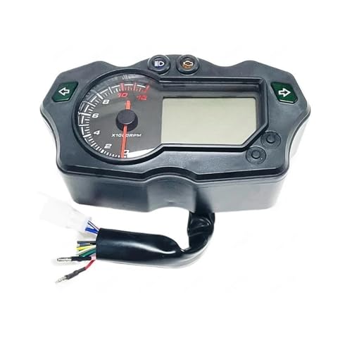 Tachymètre de moto avec écran LCD rétroéclairé et compteur kilométrique précis
