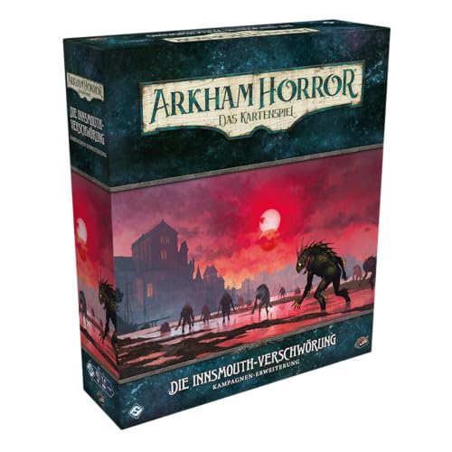 Fantasy Flight Games, Arkham Horror: LCG – Die Innsmouth-Verschwörung, Kampagnen-Erweiterung, Expertenspiel, 1-4 Spieler, ab 14+ Jahren, 45 Minuten je Spieler, Deutsch