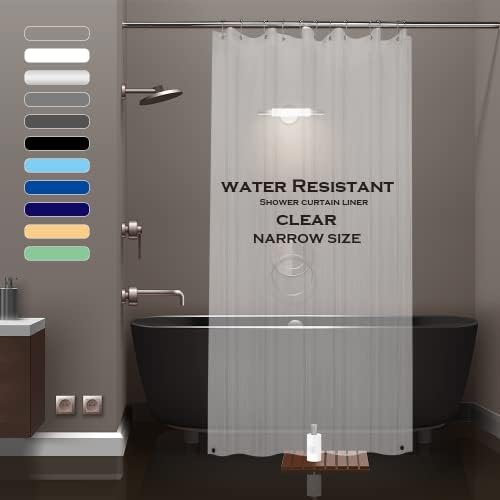ZEMAHOME 60" x 72" PEVA Plastic Shower Curtain Liner - 1 Pack Premium Light Weight Clear Bathroom Shower Showroom Curtain Liner with Rustproof Metal Gromments and Weighted Magnet