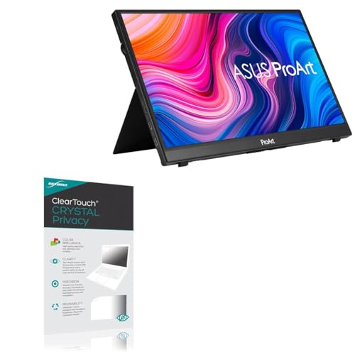 BoxWave Screen Protector Compatible With ASUS ProArt Display (PA148CTV) - ClearTouch Crystal Privacy (2-Pack), Privacy Screen Protector Flexible Film Clear