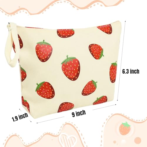 DDLP Strawberry Makeup Bag Travel Cosmetic Bag for Women Strawberry Pouch Wallet Purse Strawberry Accessories Gift2