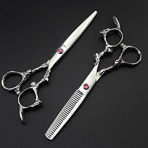 Ciseaux de coiffure de barbier pour sculpter la barbe et couper les pointes courtes - 6