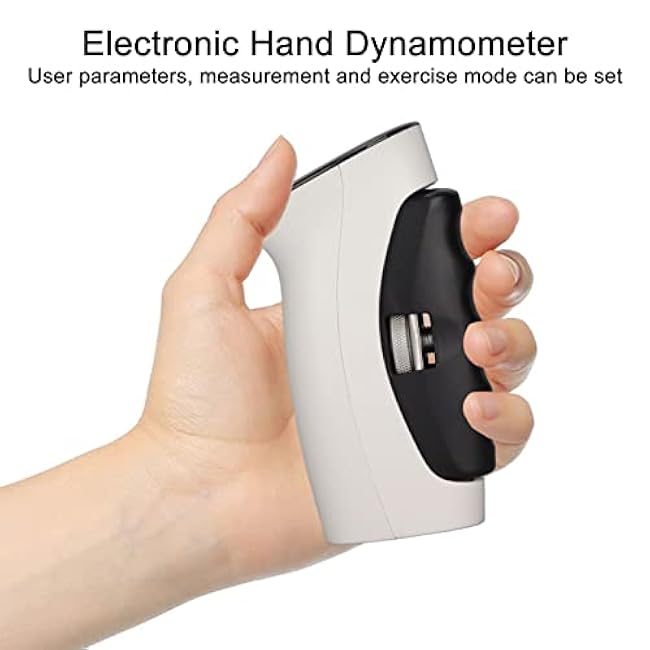 Kadimendium Digital Hand Dynamometer, Hand Grip Strength Dynamometer Accurate Measurement LED Display Intelligent Simple Operation for Fitness