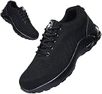 Safety shoes Mens Womens Work Steel Toe shoes Lightweight Air Cusion Work Safety Sneakers Anti-Smash Anti-Puncture Breathable Slip Resistant Construction Work Shoes Shock absorption Indestructible Shoes