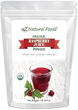Organic Red Raspberry Juice Powder - Superfood Berry Supplement - Mix In Drinks, Shakes, Smoothies, Cakes, Cooking & Baking Recipes - Non GMO, Gluten Free, Vegan, Kosher - 1 lb