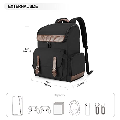 Lodrid CALD04501 Game Backpack Compatible With Ps5/Ps5 Slim/Ps4/Ps4 Pro/Ps4 Slim/Xbox One/Xbox One X/Xbox One S, Protective Console Travel Carry Case thumb #5