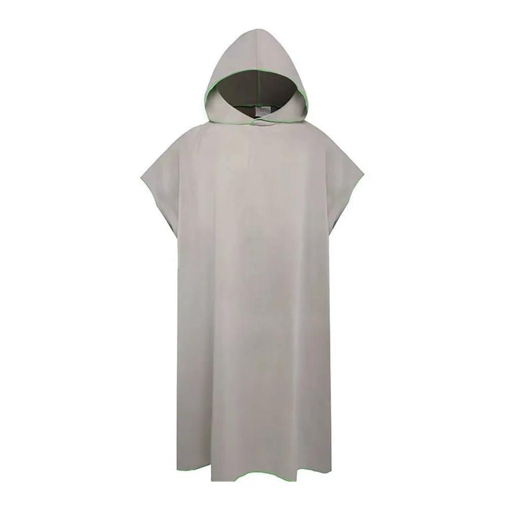 BAOHUIMS Microfiber Hooded Towel Men Women for Swim Beach Travel Quick Dry Changing(A)