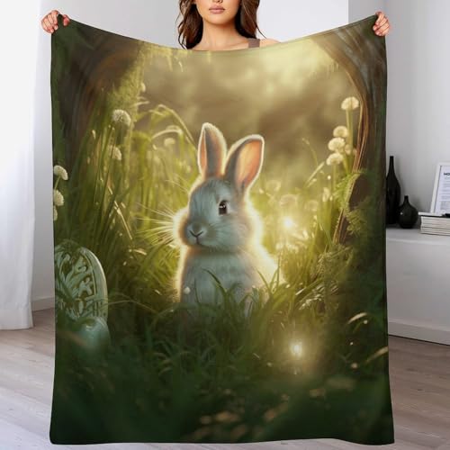 Couverture flanelle lapin de qualité supérieure pour lit et sofa douillet - 2