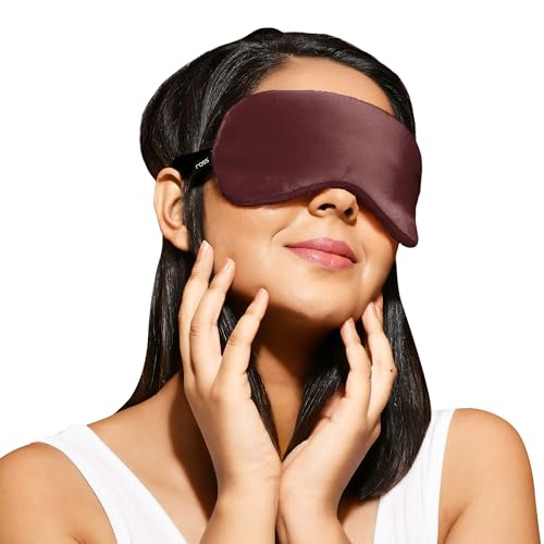 Ross Breathable Sleep Eye Mask with Super Smooth And Adjustable Strap- Super Soft & Cozy, Blindfold and Travelling- Maroon
