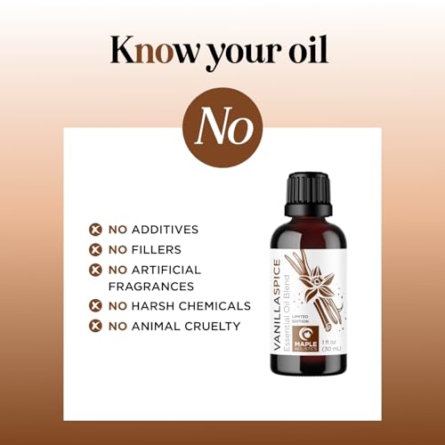 Image of Vanilla Essential Oil Blend for Diffusers - Vanilla Spice Aromatherapy Essential Oil for Diffusers Baths Candles Soaps & DIYs Made with 100% Pure Oils Nutmeg Cinnamon Cardamom & Clove