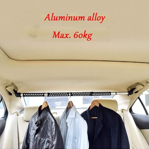 Image of Oshotto Car Telescopic Clothes Hanger Bar, Car Clothes Rod Bar, Heavy-Duty Non-Slip Rubber Clothes Bar For All Cars