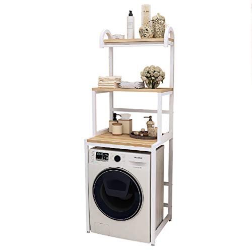 Waschmaschine Shelf 3-Schicht-Metall Material Regal Waschmaschine Rack-Badezimmer WäSchestäNder Regal Multi-Funktions-Shelf